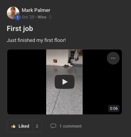949 Academy member first job win