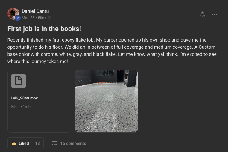 949 Academy member first job