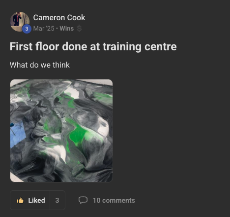 949 Academy member metallic floor
