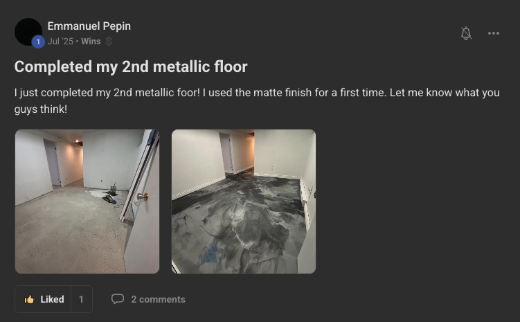949 Academy member metallic floor result